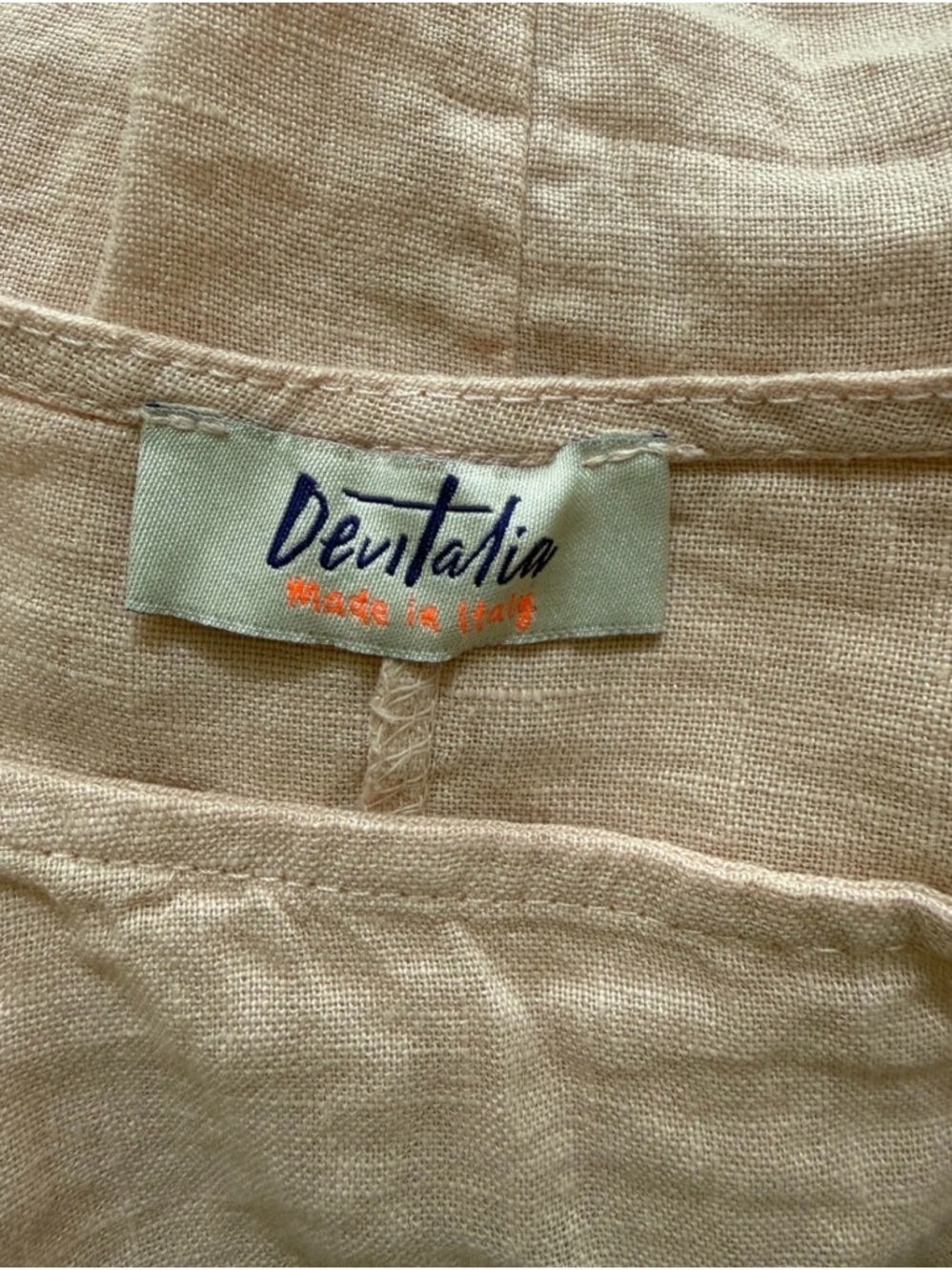 DEVITALIA Linen Ruffle Top Tunic, One Size - Picture 3 of 6